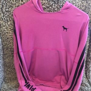 •VS PINK OVERSIZED HOODIE•